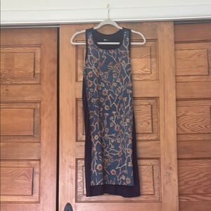 Blue Embellished Halter Sheath Midi Dress